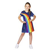 K3 Kostüm – Regenbogenblau, 9–11 Jahre
