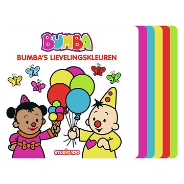 Bumba Cardboard book with steps - Bumba's favorite colours