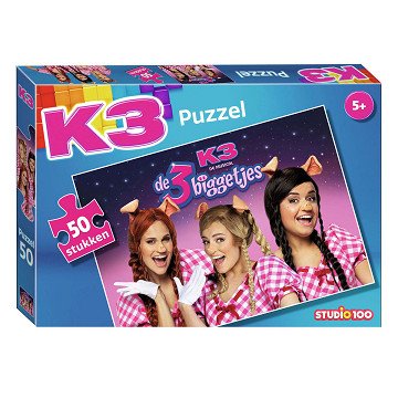 K3 Puzzel 3 biggetjes, 50st.