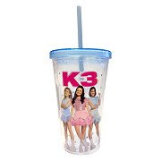 K3 Drinkbeker met Rietje - Confetti