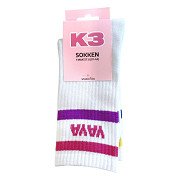 K3 Sokken voor Volwassenen - Duopack TeleRomeo/YaYaYippie - 1 Maat