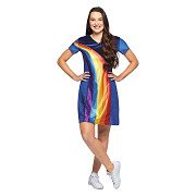 K3 Fancy Dress - Rainbow Blue - Adult Size 38-40