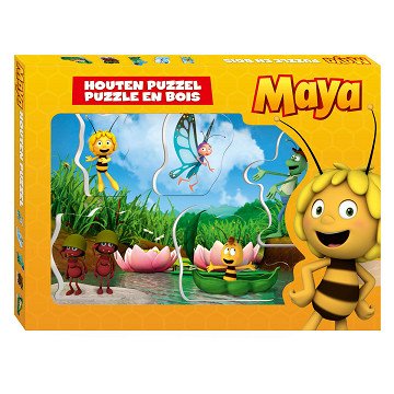 Maya-Holzpuzzle mit dicken Teilen – A4-Format