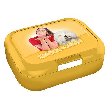 Samson & Marie Cookie Tin with Name Label - 12x9.5cm