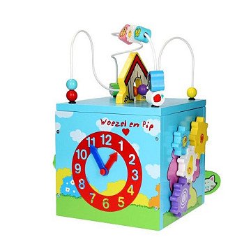 Woezel en Pip Houten Activiteitenkubus