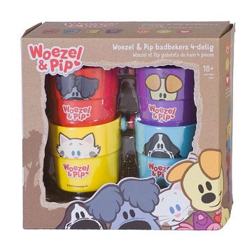 Woezel en Pip Badbeker Set, 4dlg.