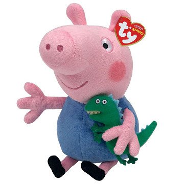 Ty Beanie Boo Plush Toy Peppa Pig George, 15cm