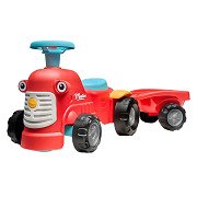 FALK Walking Tractor Maurice with Trailer Red