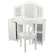 KidKraft Wooden Dressing Table with Chair White