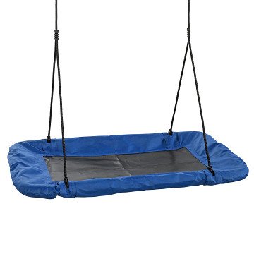 Swingking Nestschommel Blauw Canvas Rechthoekig, 98cm