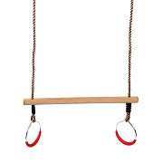 Swingking Trapeze Hout met Ringen