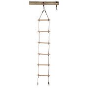Swingking Touwladder met oogringen en 6 Houten Treden