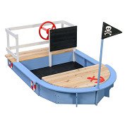 SwingKing Wooden Sandbox Captain Pirate Ship