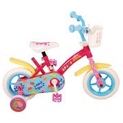 Peppa Pig Fiets - 10 inch - Roze/Blauw - Doortrapper