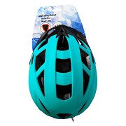Bicycle Helmet Adult Matte Green with LED 54-58cm