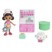 Gabby's Dollhouse - Kitchen Playset with Gabbey and Cakey