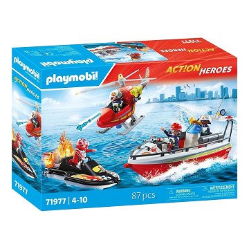 Playmobil Action Heroes Brandweer Reddingsteam met Onderwater Motor - 71977