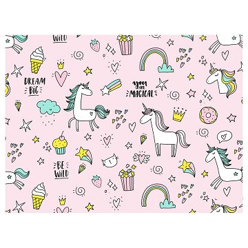 Inpakpapier Eenhoorns, 3 mtr.