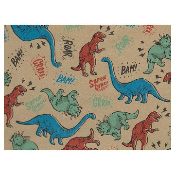 Inpakpapier Dino's Craft, 3mtr.