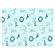 Wrapping Paper Wild Animals, Blue, 3 mtr.