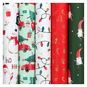 Cadeaupapier Kerst Collectie, 50 Rollen