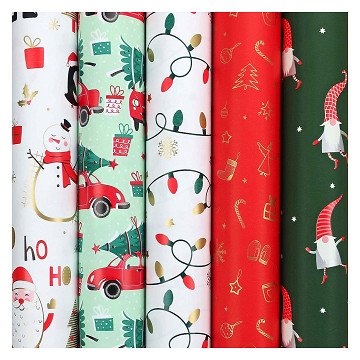 Wrapping Paper Christmas Collection, 50 Rolls