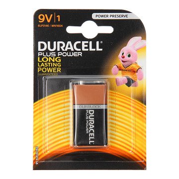 Duracell Plus Power Duralock Alkaline 9v/6LR61
