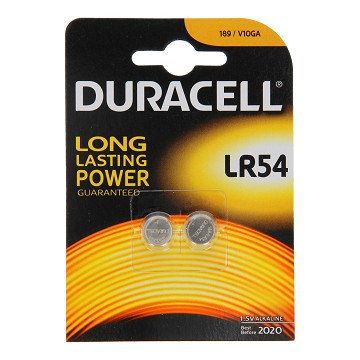 Duracell Alkaline Battery LR54 1.5V, 2pcs.