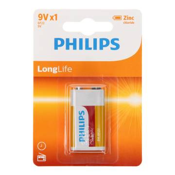 Philips Longlife Batterij Zinc 9V/6F22