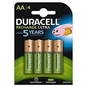  Duracell Rechargeable AA NiMH Batteries, MIGNON/HR6/DC1500,  2450mAh, 8-Count Package : Health & Household