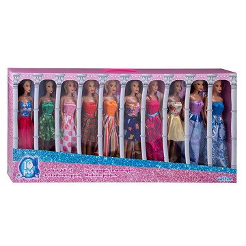 Fashion Doll Set, Set of 10