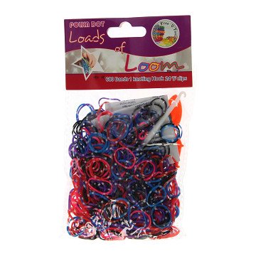 Loombands Polka Dots Set, 600 Stück.