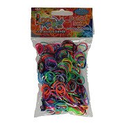 Loombands Neon Mix Mehrfarbiges Set, 600 Stück.