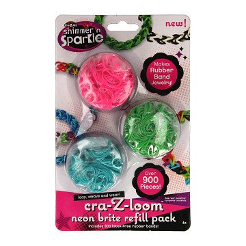 Loom bands on blister card, 900 pcs.