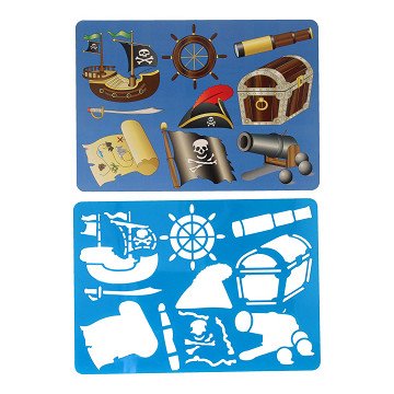 Pirate drawing stencil, 27x19cm