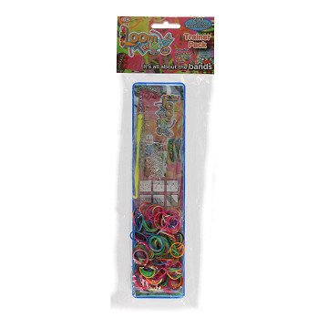 Loom Twister Loombord Blauw en Bandjes, 200st.