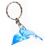 Delfin Schlüsselanhänger, Transparent Blau