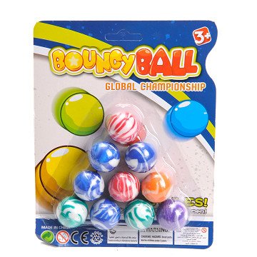 Colored Bouncing Balls, 10 pcs.