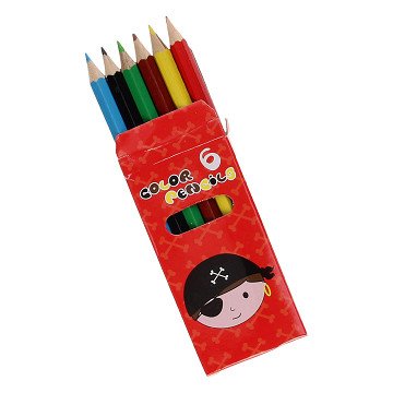 Pirate Colored Pencils, 6 pcs.