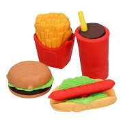 Fastfood Erasers, 4 pcs.