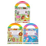 Coloring book with stickers animals