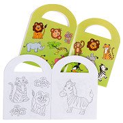 Coloring Book with Wild Animals Stickers