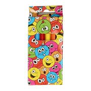 Colored pencils Smiley face, 6 pcs.