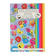 Malbuch mit Stickerbogen Smiley Face