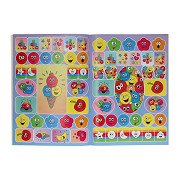 Coloring Book with Sticker Sheet Smiley Face