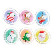 Spinning top Christmas, set of 12 pcs.