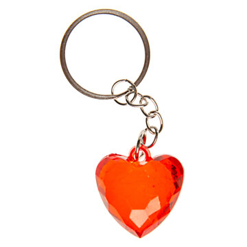 Keychain Heart Transparent
