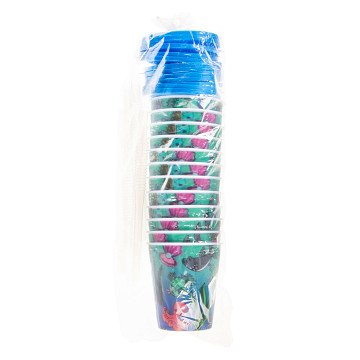 Cup with Lid and Straw Underwater World, 12 pcs.