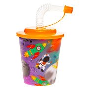 Cup with Lid and Straw Space, 12pcs.