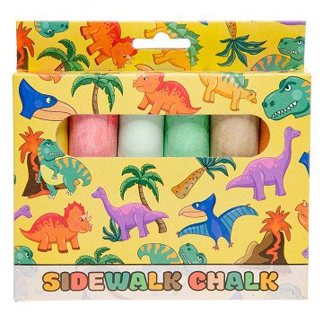 Sidewalk Chalk Dinosaur, 6 pcs.